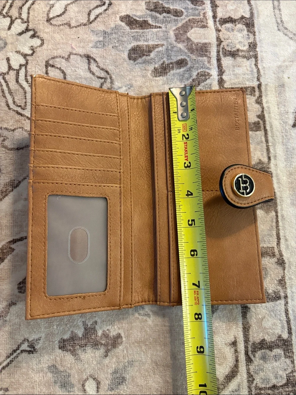 Chevron Quilted Tan Women's Wallet with Snap Tab
